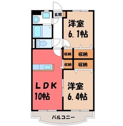 下館駅 徒歩15分 3階の物件間取画像